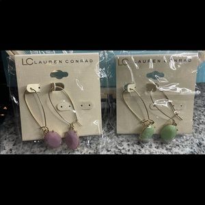⭐️Beautiful Lauren Conrad Gem Earrings - Set of 2